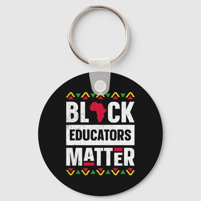 Black Educators Problem Teacher Black History Mont Schlüsselanhänger (Vorderseite)