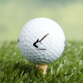 Black Electric Guitar Design Golfball