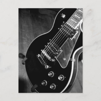 Black Electric Guitar Postkarte