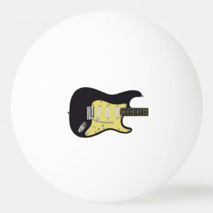 Black Electric Guitar Tischtennisball