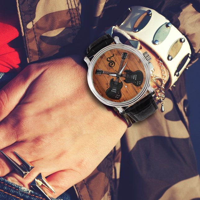 Black Electric Guitars Boys Watch Armbanduhr (Von Creator hochgeladen)