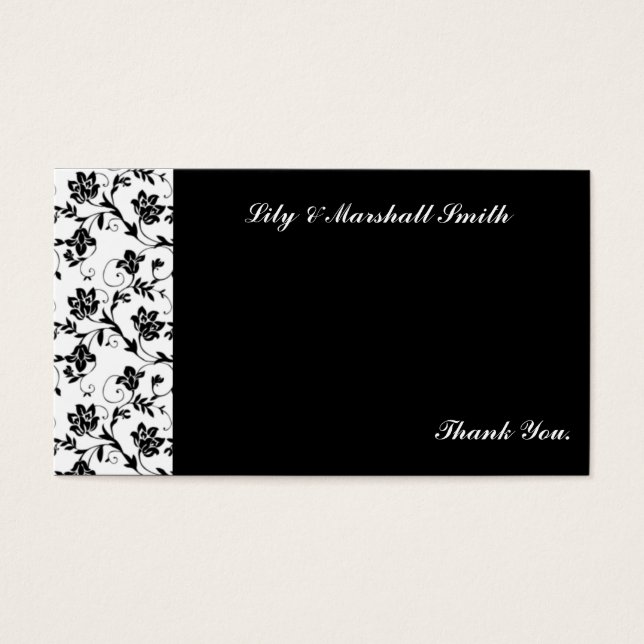 Black Elegance Dankeschön Card (Vorderseite)