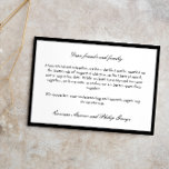 Black Elegant Broken Verlobung storniert Hochzeit Einladung<br><div class="desc">Elegante und minimalistische Stornierung Ihrer Hochzeit,  um Ihre Gäste darüber zu informieren,  dass die Hochzeit nicht mehr mit eleganten schwarzen Schriftart vor weißem Hintergrund und einem schwarz-grauen Rand passieren wird. Gebrochene Verlobung in einem schlichten,  eleganten Design.</div>