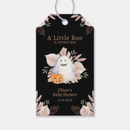 Black Elegant Little Boo Boho Ghost Baby Shower Geschenkanhänger