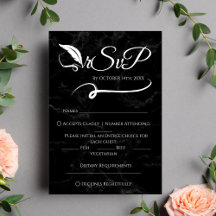 Black Elegant Minimalistisch Handwriting Wedding R