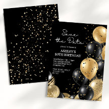 Black Elegant Script 50. Geburtstag