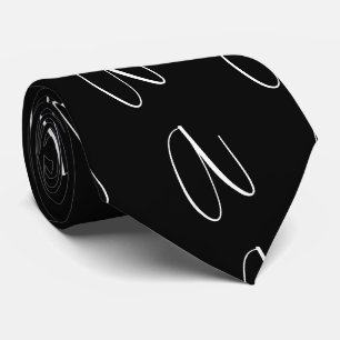 Black Elegant Script Krawatte