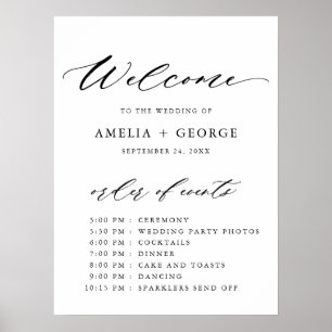 Black Elegant Script Typografy Poster