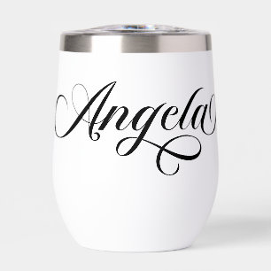 Black Elegante Lettering Angela