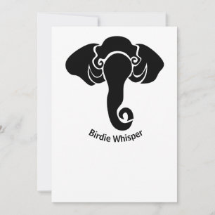 Black Elephant Family Zuhause Address Republican Feiertagskarte