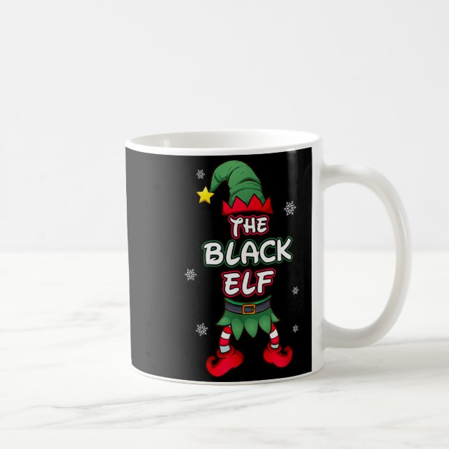 Black Elf Christmas Pajamas Pjs Matching Family Gr Kaffeetasse (Rechts)