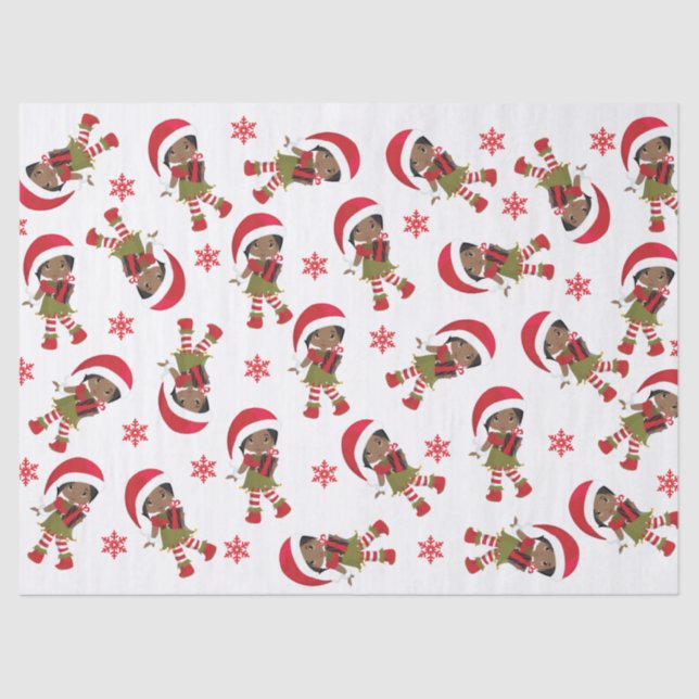 Black Elf Girl Seidenpapier (Vorderseite)