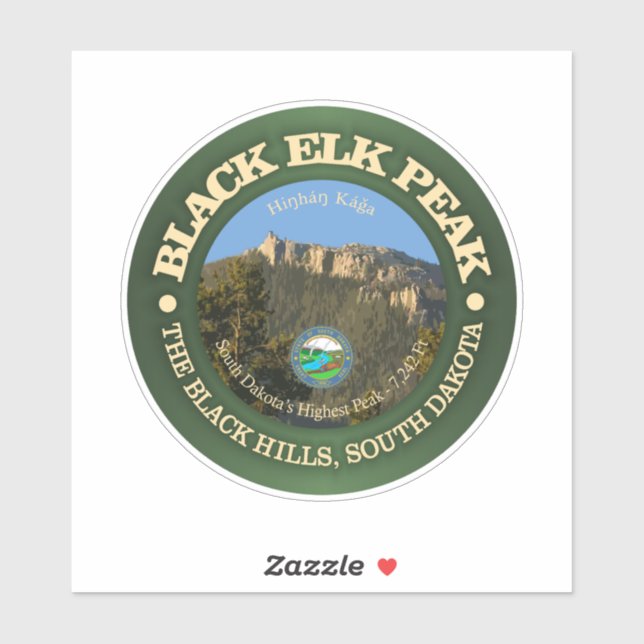 Black Elk Peak Aufkleber (Blatt)