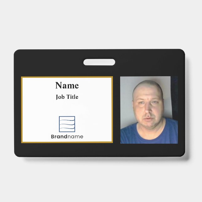 Black Employee-ID-Abzeichen Ausweis (Vorderseite)