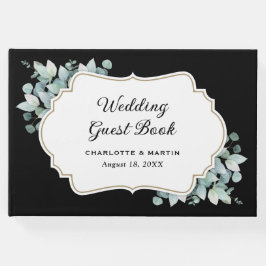 Black Eukalyptus Greenery Wedding Gästebuch