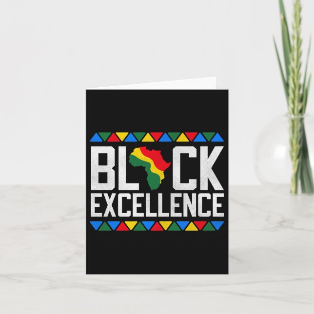 Black Excellence African Map Graphic Premium Karte (Vorderseite)