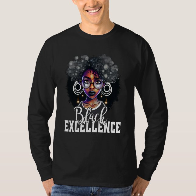 Black Excellence African Pride Black History Month T-Shirt (Vorderseite)