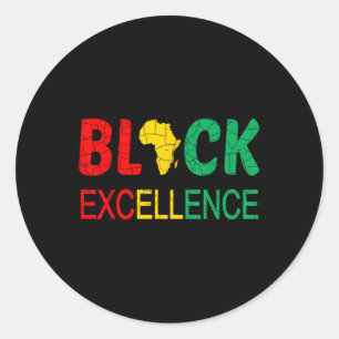Black Excellence Black History Month Bhm Men Woman Runder Aufkleber