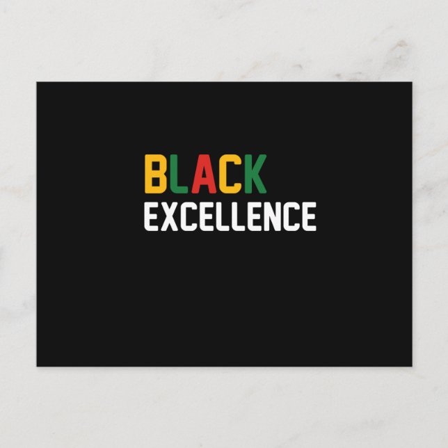 Black Excellence Black Proud Ankündigungspostkarte (Vorderseite)