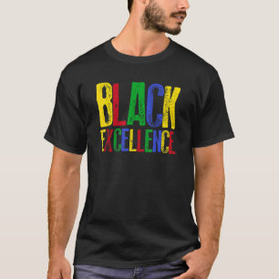 Black Excellence Designs für Männer Frauen schwarz T-Shirt