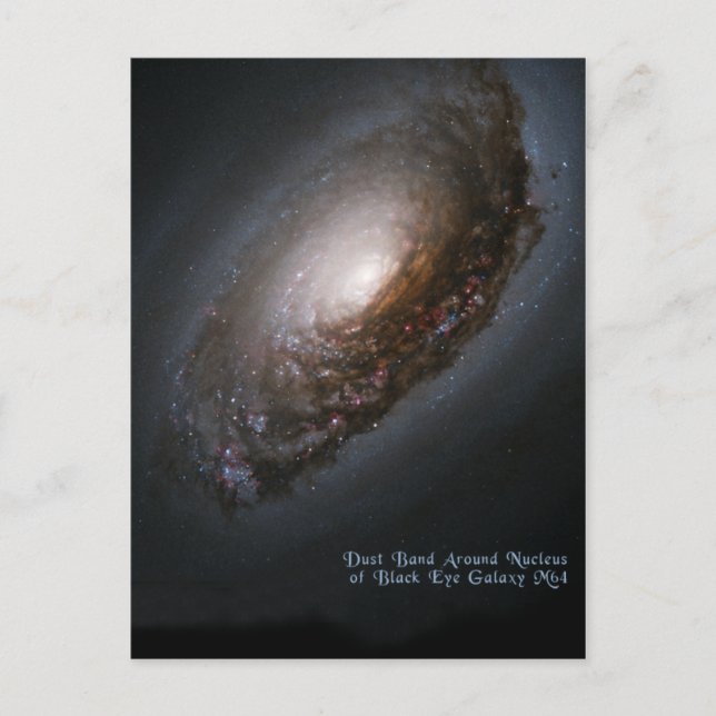 Black Eye Galaxy aka Sleeping Beauty Galaxy Postkarte (Vorderseite)