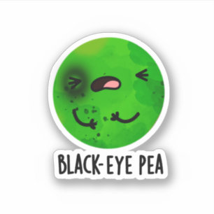 Black Eye Pea Funny Veggie Pub Aufkleber