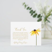 Black Eyed Susan | Beileids-Dankeskarte