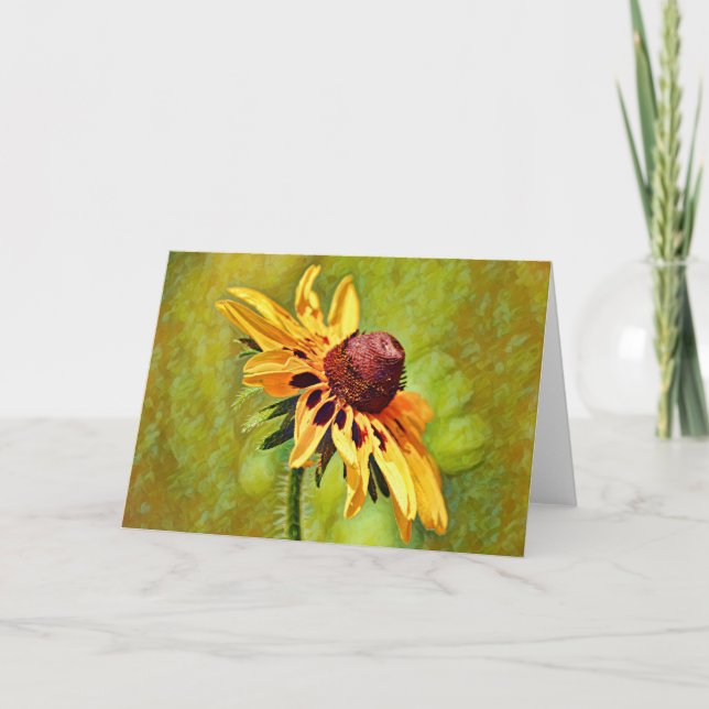 Black Eyed Susan Wildflower Art Karte (Vorderseite)