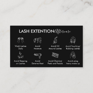 Black Eyelash Extension Products After Care Visitenkarte