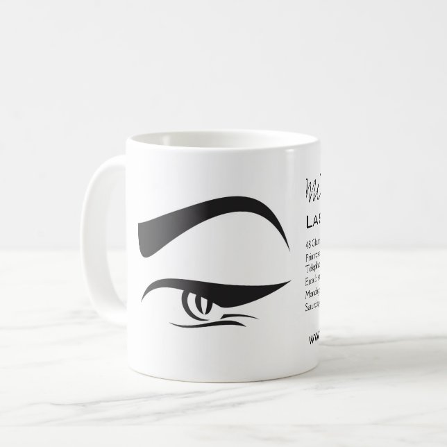 Black Eyeliner lasche extension henna bilden Icon Tasse (Vorderseite Links)