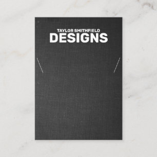 Black Fabric Necklace Display Card Visitenkarte