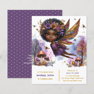 Black Fairy Birthday Fairycore Lila Gold