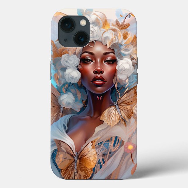 Black Fairy Queen Fantasy Art Case-Mate iPhone Hülle (Rückseite)