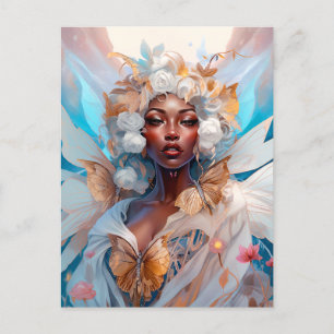 Black Fairy Queen Fantasy Art Postkarte