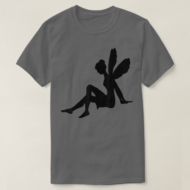 Black Fairy Silhouette T-Shirt (Design vorne)