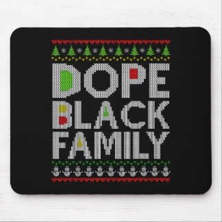 Black Family 2025 Afro Christmas Tree Santa Pj Mat Mousepad