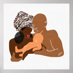 Black Family Brown Liebe Black Liebe Poster