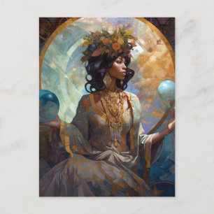 Black Fantasy Zauberei Magie Fantasie Postkarte