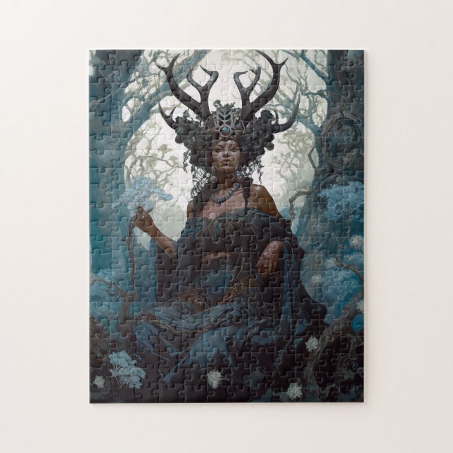 Black Fantasy Zauberei Magie Fantasie Puzzle (Vertikal)