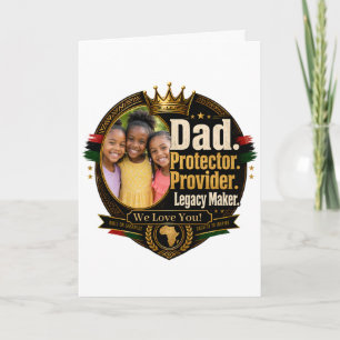 Black Father Legacy Design (Anpassbar) Karte