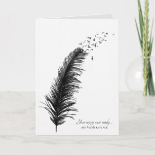 Black Feather Sympathy Karte