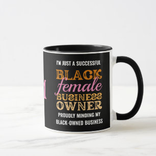 BLACK FEMALE BUSINESS OWNNESS Monogram Tasse