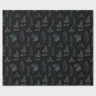 Black Fern Leaf Geschenkpapier