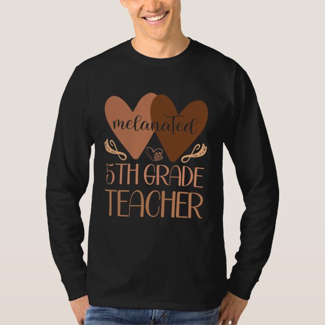 Black Fifth Grade Teacher Black History Women Afri T-Shirt (Vorderseite)