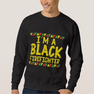 Black Firefighter Feuerwehrmann Kente African Amer Sweatshirt