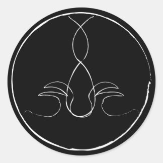 Black FireWater-Aufkleber Runder Aufkleber