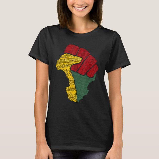 Black Fist Shirt African American Pride Black Hist (Vorderseite)