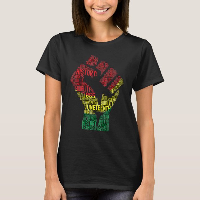 Black Fist Shirt African American Pride Black Hist (Vorderseite)
