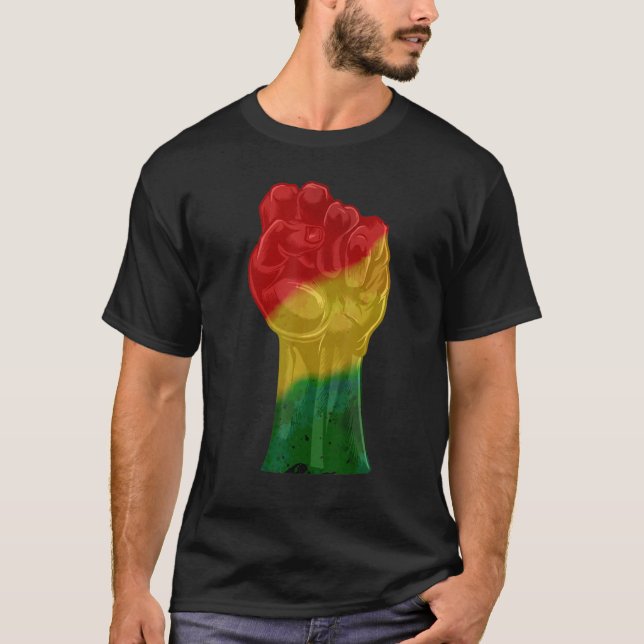 Black Fist Shirt African American Pride Black Hist (Vorderseite)