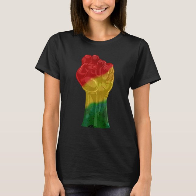 Black Fist Shirt African American Pride Black Hist (Vorderseite)